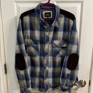 Blackwell Trading Company Flannel Plaid Men’s Button Down Shirt Corduroy Size XL